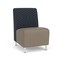 Lesro Siena Lounge Reception Armless Guest Chair, Brushed Steel, RS Night Sky Back, MD Farro Seat SN1102 - alternate 1